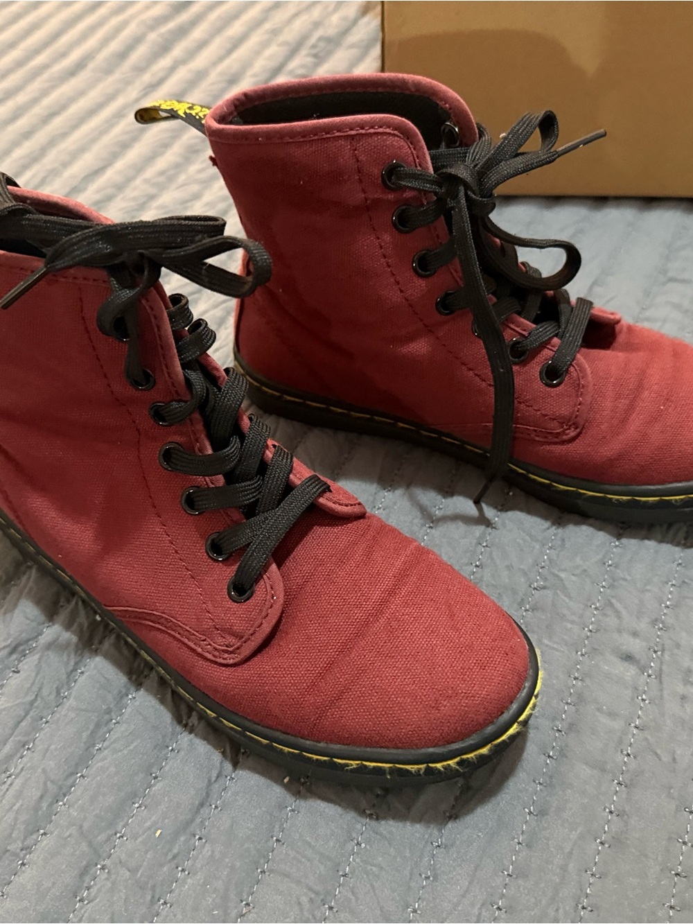 Dr. Martens Women's Shoreditch Boots in Cherry Red